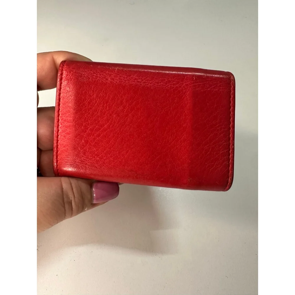 Women's BALENCIAGA Red Leather Envelope Wallet One Size